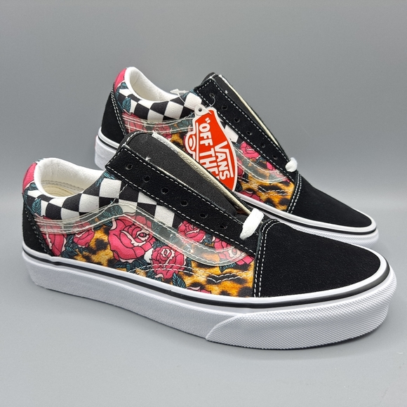 New Vans Old Skool Rose Leopard Animal 